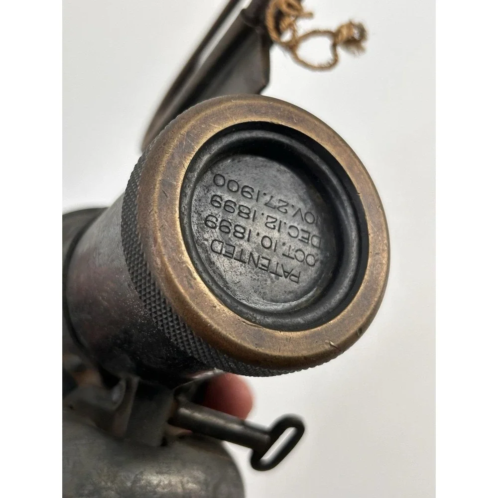 Vintage Columbia‎ C Hine-Watt Bicycle Carbide Lamp Motorcycle Light Jeweled